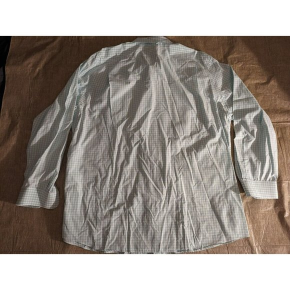 Duluth Trading Co Shirt Mens 2XL Tall Light Blue Check Button Down - Picture 3 of 5